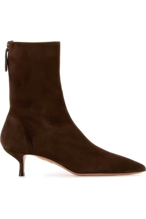 Aquazzura Heeled Boots, female, , Size: 8 US Suede Montmartre Ankle Boots