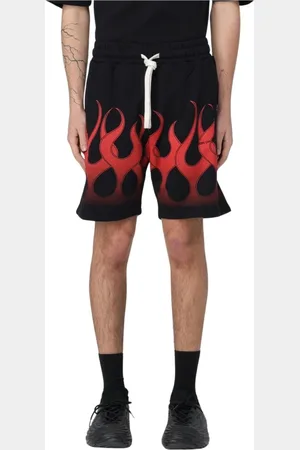 Vision Of Super Casual Shorts, male, , Size: XS Flame Graphic Shorts