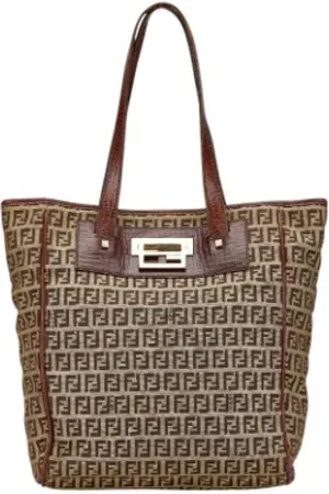 Fendi Pre-owned Tote Bags, female, , Size: ONE SIZE Pre-owned Canvas fendi-bags