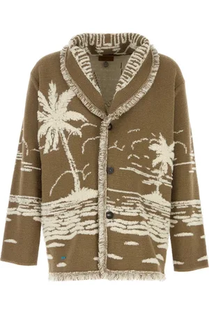 Alanui Cardigans, male, , Size: S Silk Blend Embroidered Cardigan