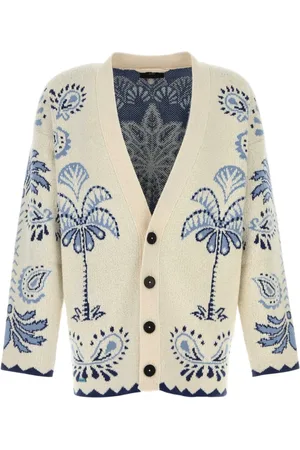 Alanui Cardigans, male, , Size: L Embroidered Wool Blend Cardigan