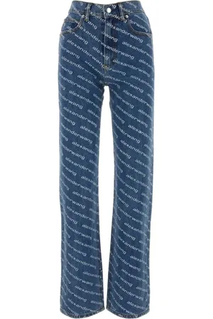 Alexander Wang Straight Jeans, female, , Size: W27 Stylish Printed Denim Jeans