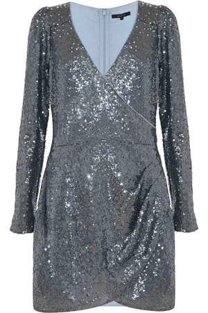 Kocca Party Dresses, female, , Size: S Sequinned Draped Mini Dress
