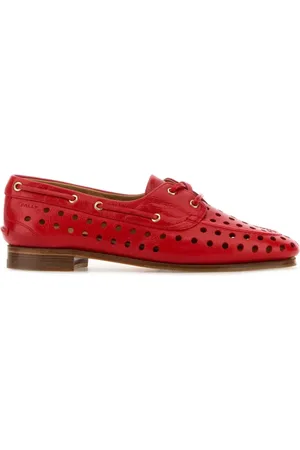 Bally Loafers, female, , Size: 9 US Leather Party Lace-Up Loafers