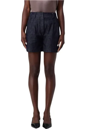 Brunello Cucinelli Short Shorts, female, , Size: S Denim Pleated Shorts