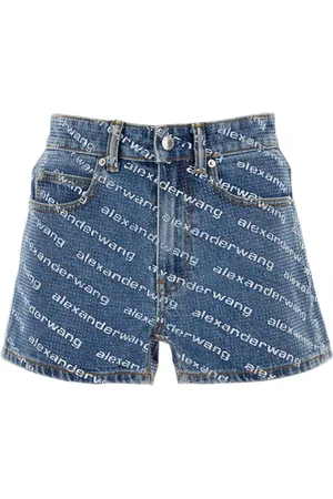 Alexander Wang Denim Shorts, female, , Size: W27 Stylish Printed Denim Shorts