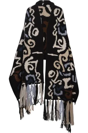 ERMANNO SCERVINO Capes, female, , Size: ONE SIZE Knit Scarf with Fringe