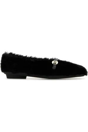 Salvatore Ferragamo Ballerinas, female, , Size: 8 US Shearling Noella Ballerinas