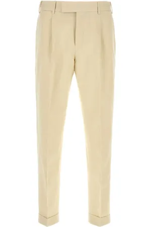 PT Torino Chinos, male, , Size: 2XL Cream Stretch Cotton Slim Fit Pants