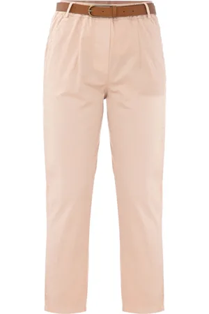 Kocca Cropped Trousers, female, , Size: S Cotton Straight Cut Trousers with Belt