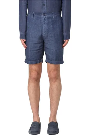 120% Lino Casual Shorts, male, , Size: 2XL White Linen Casual Shorts Men