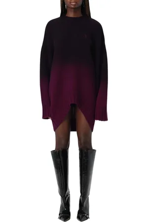 The Attico Cashmere Knitwear, female, , Size: 2XS Violet Cashmere Sweater Dress