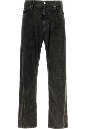 Dolce & Gabbana Straight Trousers, male, , Size: M Stretch Corduroy Pant in Charcoal
