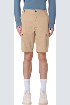 save the duck Casual Shorts, male, , Size: XL Stylish Camel Puffer Jacket with Hood