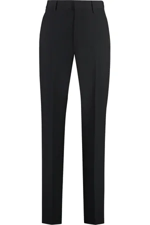 Givenchy Straight Trousers, male, , Size: L Tailored Wool Trousers with Logo Trim