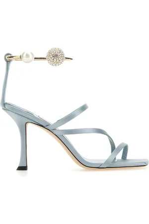 Jimmy Choo High Heel Sandals, female, , Size: 10 US Powder Satin Ottilia Sandals