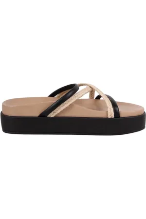 Ancient Greek Sandals Sliders, female, , Size: 6 US Cord Strap Cross Sandal