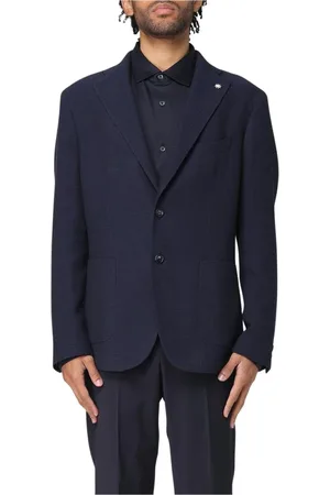 Manuel Ritz Blazers, male, , Size: 3XL White LinenBlend Blazer