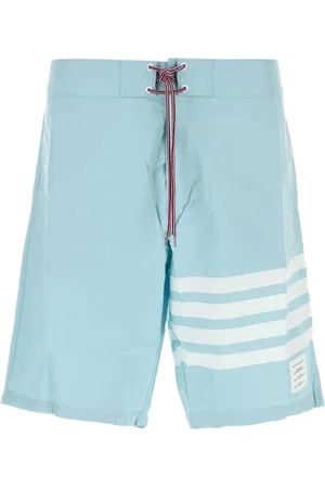 Thom Browne Beachwear, male, , Size: XL Light Nylon Blend Swim Shorts