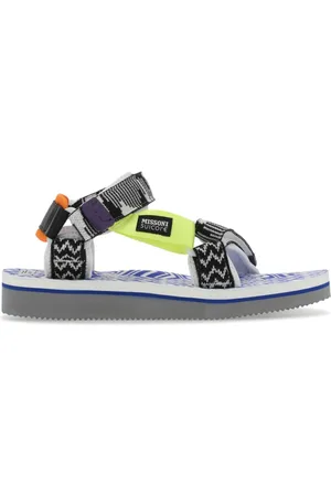 SUICOKE Flat Sandals, female, , Size: 10 US Multicolored Fabric Depassali Sandals