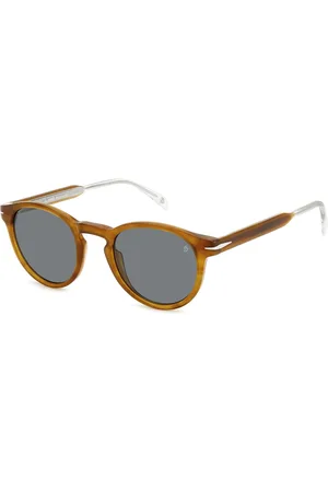 DB EYEWEAR BY DAVID BECKHAM Sunglasses, male, , Size: 50 MM Yellow Horn/Grey Sunglasses