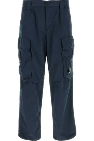 C.P. Company Straight Trousers, male, , Size: L Navy Cargo Pants