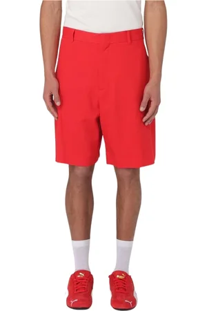 Msgm Casual Shorts, male, , Size: M Ferrari Future Cat Stylish Shorts