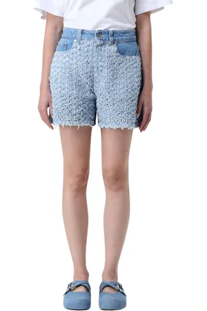 Stella McCartney Denim Shorts, female, , Size: W26 Crochet Denim Shorts