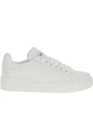 Dolce & Gabbana Sneakers, female, , Size: 6 US Monogrammed Leather Sneakers