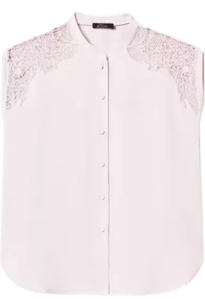 Twin-Set Blouses, female, , Size: L Embroidered Sleeveless Shirt