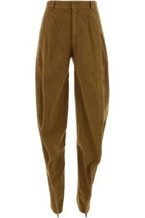 Y / PROJECT Tapered Trousers, female, , Size: XS Caramel Velvet Stretch Pants