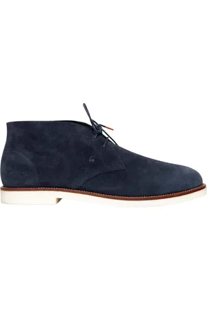 Hogan Lace-up Boots, male, , Size: 9 US Suede Laced Shoes