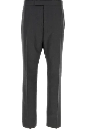 Thom Browne Slim-fit Trousers, male, , Size: S Graphite Wool Pant