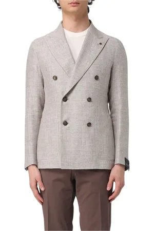TAGLIATORE Formal Blazers, male, , Size: XL DoubleBreasted Linen Blazer