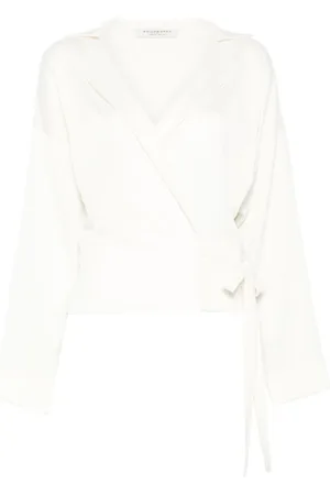 Serafini Blouses, female, , Size: M Elegant Bianco Shirt
