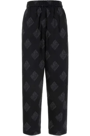 Giorgio Armani Slim-fit Trousers, female, , Size: 2XS Silk Embroidered Stretch Pant