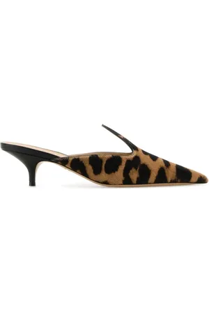 Salvatore Ferragamo Heeled Mules, female, , Size: 7 1/2 US Printed calf hair Dorye mules