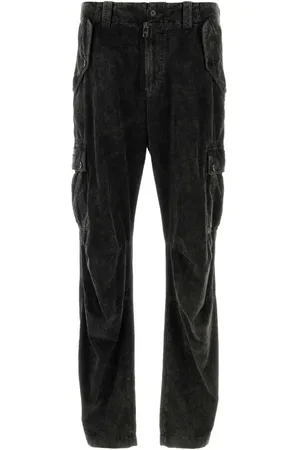 Dolce & Gabbana Straight Trousers, male, , Size: L Stretch Corduroy Cargo Pant