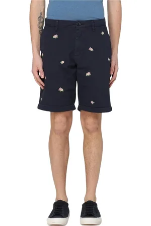 sun68 Casual Shorts, male, , Size: W34 Floral Embroidered Shorts