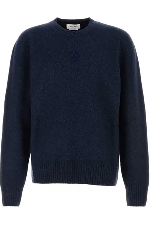 Alexander McQueen Round-neck Knitwear, male, , Size: S Wool Blend Melange Sweater