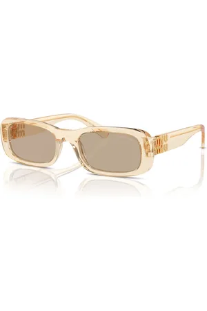 Miu Miu Sunglasses, female, , Size: 53 MM Peach Sunglasses SMU 08Zs