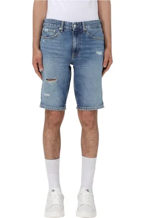 Calvin Klein Denim Shorts, male, , Size: W29 Distressed Denim Shorts