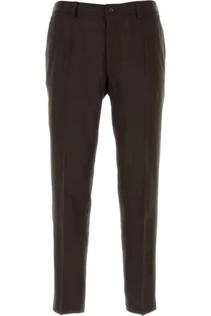 Dolce & Gabbana Skinny Trousers, male, , Size: L Dark Stretch Cotton Skinny Trousers
