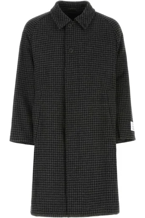 Etudes Single-Breasted Coats, male, , Size: S Embroidered wool blend coat