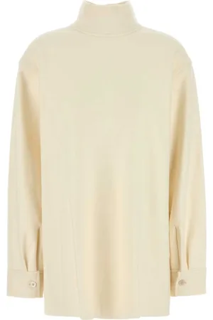 Jil Sander Turtlenecks, female, , Size: M Cream Wool Blend Blouse