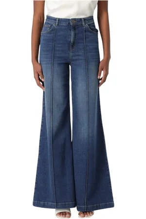 Twin-Set Wide Jeans, female, , Size: W30 High Waisted Wide Leg Jeans