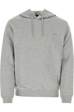 A.P.C. Hoodies, male, , Size: M Grey Cotton Sweatshirt
