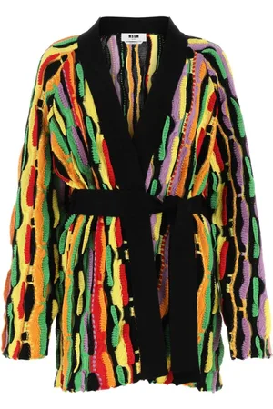 Msgm Cardigans, female, , Size: XS Multicolor Cotton Cardigan