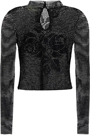 MAGDA BUTRYM Blouses, female, , Size: XS Crochet Long-Sleeve Top