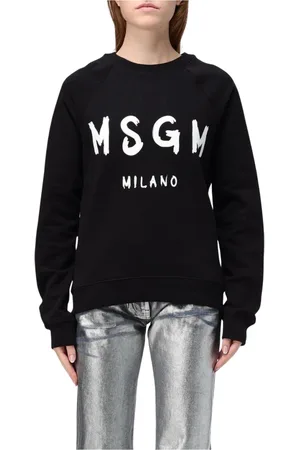 Msgm Sweatshirts, female, , Size: XS White Milano Sweatshirt for Women